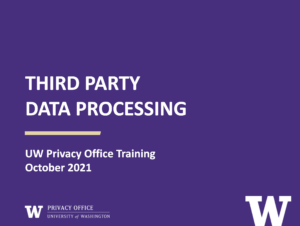Third Party Data Processing Intro Screen